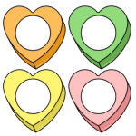 Pastel Hearts (4 colors) Pastel Hearts (4 colors)